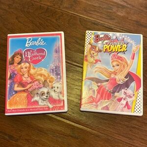 Barbie DVD’s set of 2 Barbie movies Princess Power & The Diamond Castle 1hr 15m‌